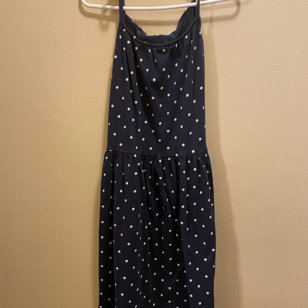 Navy Polka Dot Dress